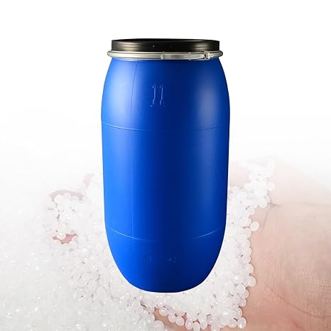 Blue Food Grade Plastic Barrel Water Drum Plastic Barrel with Lid for Fermentation,Shipping,Air Tight Industrial Storage Container(160L)