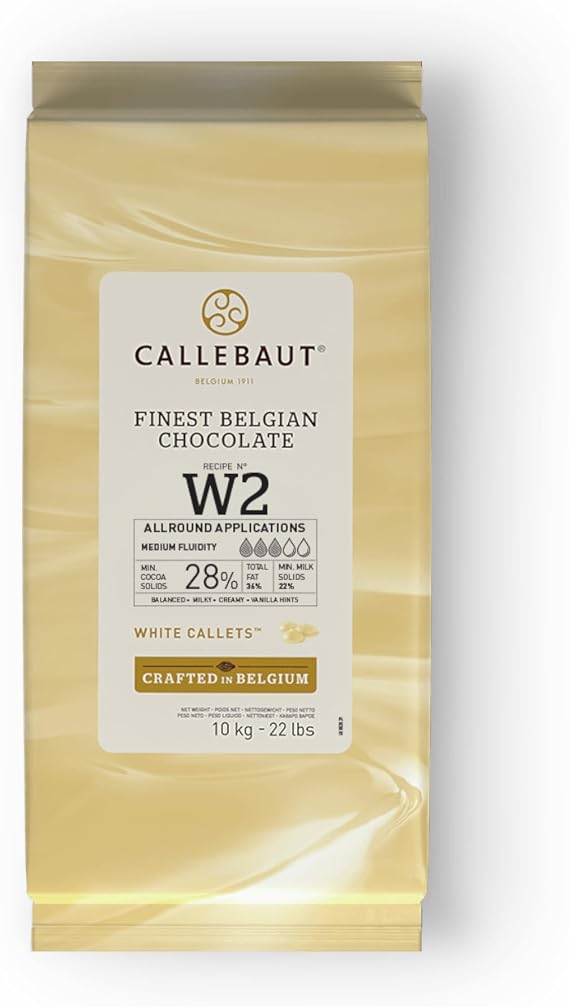 Callebaut W2 Finest Belgian White Chocolate Callets 28.0% Cocoa 10kg