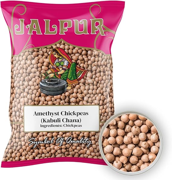 JALPUR MILLERS Amethyst Chickpeas (Kabuli Chana)- 1.5kg - chickpeas dried Naturally high in protein, rich in fibre - iron, magnesium &amp; folate - for hearty soups, aromatic curries, or creamy hummus