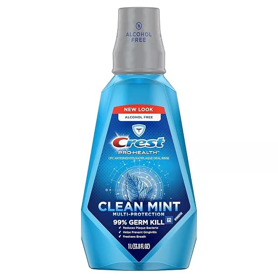 Crest Pro-Health Multi-Protection Refreshing Clean Mint Oral Rinse, 33.8 fl oz, (Pack of, 2)
