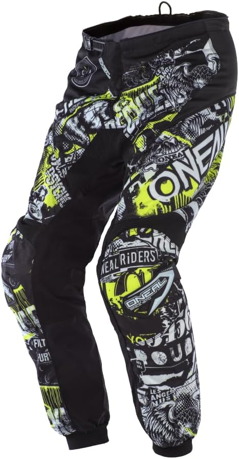 O'Neal Men's Element Attack Pant Black/Hi-Viz, 28