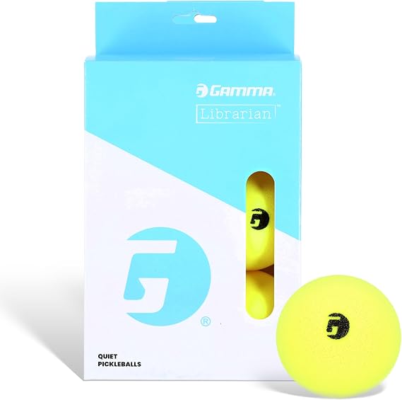 Gamma Librarian Foam Quiet Pickleball Balls Low-Noise Practice Balls with True Bounce on Any Surface Foam Pickleballs Available in 48 Box, 3 Pack, or 6 Pack