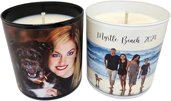 Personalized Photo Candle | Custom Soy Candle | 4oz or 10oz Handmade