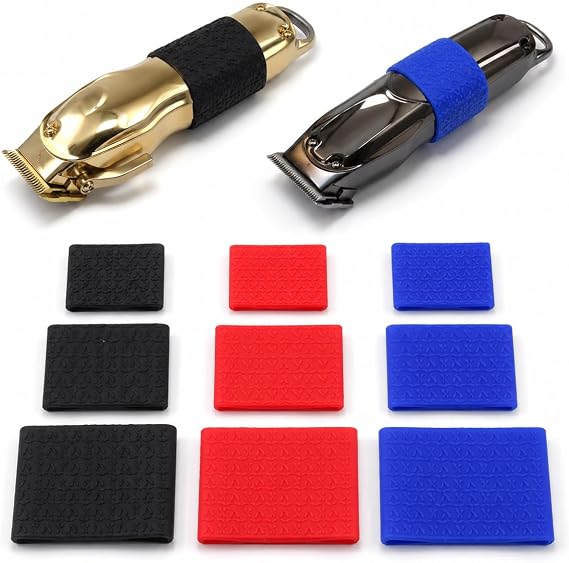 WAYUTO Set of 9 Professional Silicone Barber Clipper Bands for Hair Trimming, Hair Styling and Grooming