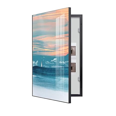 Breaker Box Cover Decorative,Fuse Box Cover Cabinet, Electrical Panel Cover Decorative,Wall Mounted Hide Meter Electric Meter Box Decorative Painting,Various Styles Available (B)