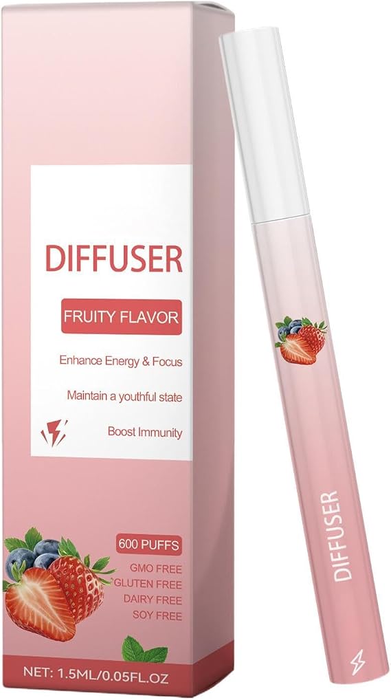 Fruity Scent Diffuser Pen - Energy Boost Sticks, 1.5ml Refreshing Fruit Blend for Lung Care, Personal Care Product with Inhalable Natural Vapor, Wellness Stick Device for Daily Fatigue Relief