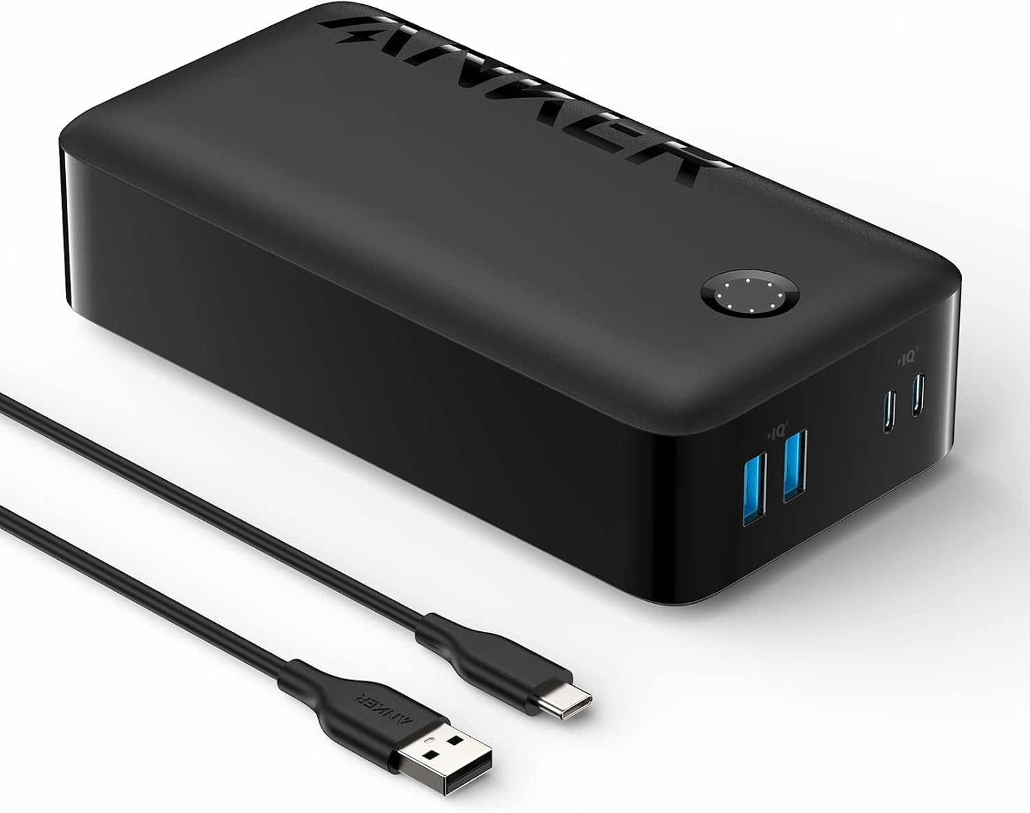 Anker Portable Charger, 347 Power Bank PowerCore 40K, 40,000mAh Battery Pack with USB-C High-Speed Charging, for MacBook, iPhone 13  ProPro MaxMini, Samsung Galaxy, iPad, AirPods, and More