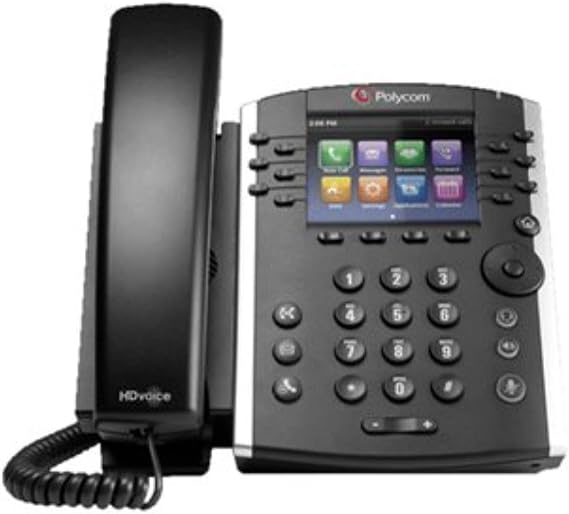Plantronics Poly - VVX 411 12-Line VOIP Business Phone (Polycom) - Desk Phone with Handset - POE - Power Supply Not Included - 3.5' Color Display