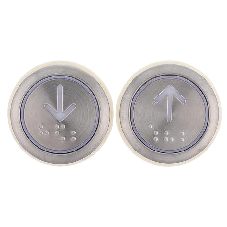 PRETYZOOM Stainless Steel Elevator Buttons 2 X with Wire