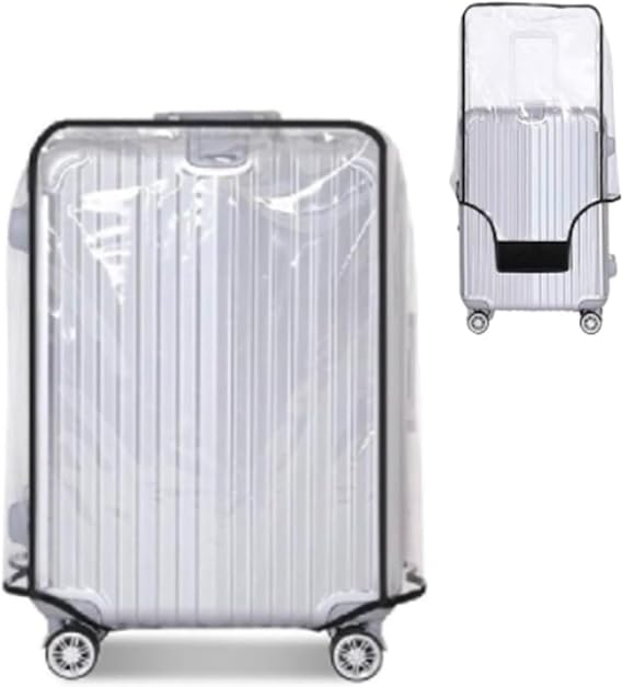 Clear PVC Suitcase Cover Protectors Transparent Luggage Cover Waterproof Wheeled Suitcase Dust Cover Dustproof Luggage Sleeve Protector (30")