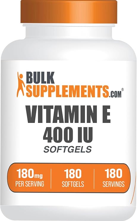 Vitamin E 400 IU Softgels - Vitamin E Supplement, as D-Alpha-Tocopherol, Antioxidants - Gluten Free, 1 Softgel per Serving, 180 Count (Pack of 1)
