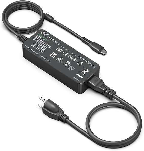 HKY 28V 5A 140W USB C Charger PD3.1 GaN-based Ultra Compact Power Adapter for HP OMEN Transcend Gaming 14-fb0000 14T-FB000 14-FB023DXX 14-FB0008CA 14-FB0000CA LITEON PA-1141-50 PA-1141-08HT N22282-001