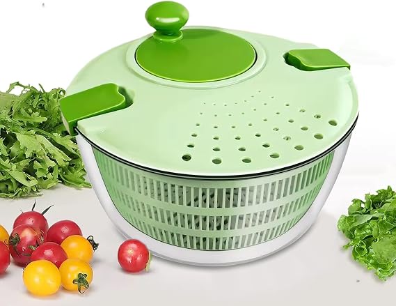 Salad Spinner, Salad Washer and Spinner, 4L Vegetable Dryer PP Salad Spinner