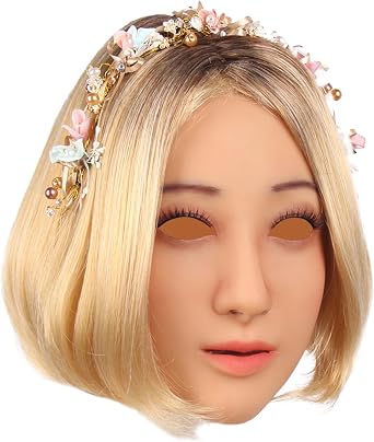 Realistic Girl Face Silicone Mask for Halloween, Cosplay, and Costume Parties