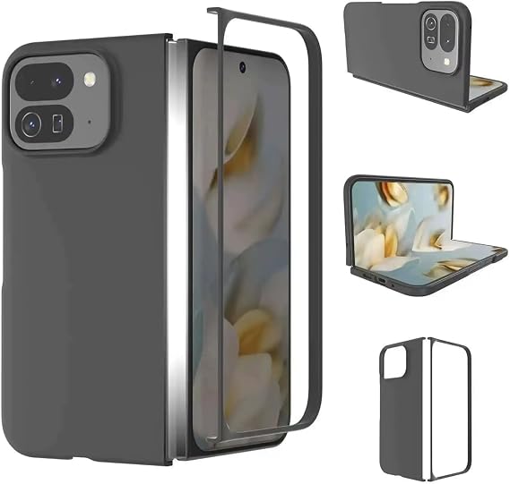 Microcase Google Pixel 10 Pro Fold için Deri Desenli Plastik Koruma Kılıf - AL3156