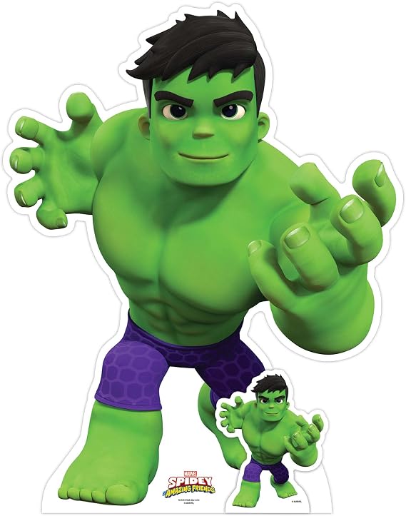 Star Cutouts SC4344 Hulk Spidey and His Amazing Friends Cardboard Cutout- Perfect for Spider Man Fans, Parties, and Events