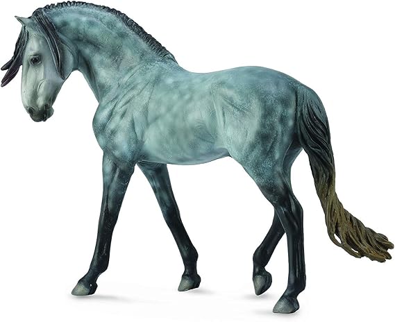 CollectA Andalusian Stallion Dark Dapple in Window Box (1:12 Scale), Grey