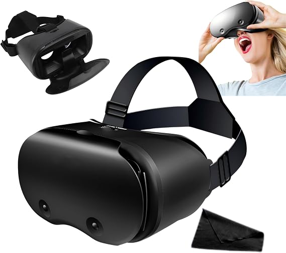VR Goggles 3D Anti Blue Light Virtual Reality Glasses Adjustable Pupil Distance 58 75mm for Smartphones 5 7 Inch Android iOS ABS Lightweight Travel Outdoor Entertainment