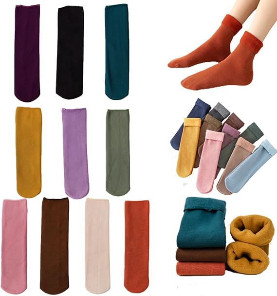 Janemore Socks, Fleececozy - Ultra Soft Velvet Slim Thermal Socks, Fleece Cozy Socks for Women, Slim Winter Warm Stockings