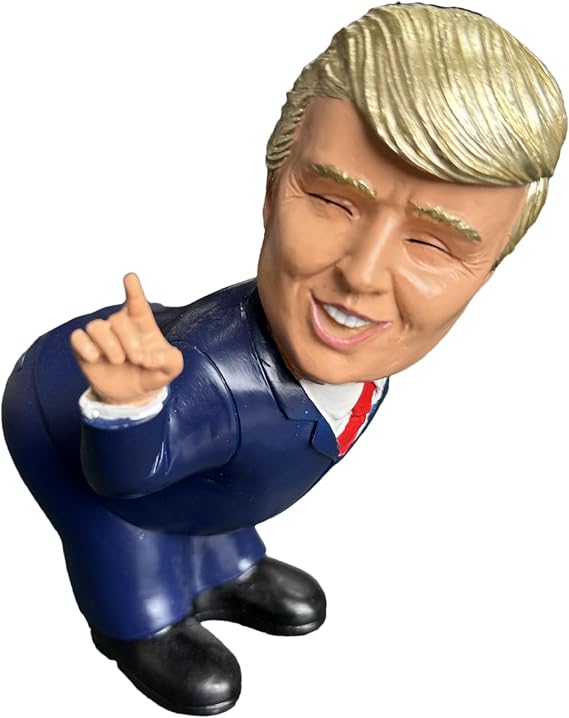 Trump Bobblehead, Resin Coin Bank Trump, The Trump Statue Made Resin and Has Smooth Surface That Not Easily Faded, Donald Trump Bobblehead for Trump Supporters Pen Holder (Pen Container)