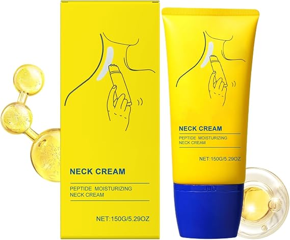 Tighten Lift Neck Cream,Anti-Aging Neck Firming Cream Peptide Moisturizing Cream for Neck Firm Reduces Wrinkles Smoothing Skin Cream