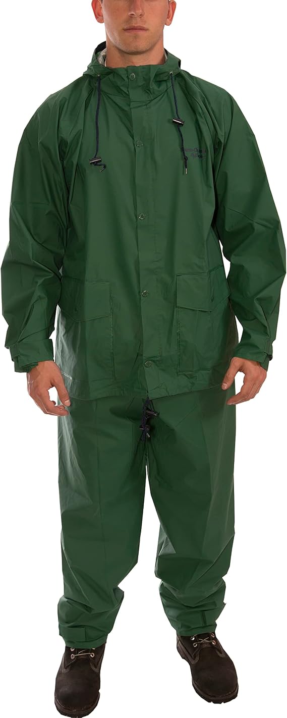 TINGLEY S66218 Storm-Champ 2-Piece Suit, Medium, Green