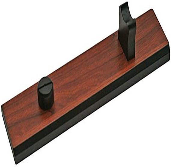 SZCO Wood Knife Display Stand 10.5 x 2.5 Inches - Black & Brown Horizontal Tabletop Showcase for Collections - Single Knife Holder for Home decor, kitchen decor & Collection Showcase