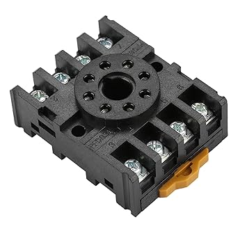 PF083A 8 Pins Power Relay Base Socket Premium Material Wearable Suitable for General Purpose Relay Rail Type Installation