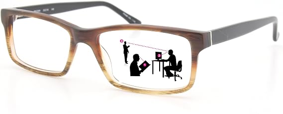 Sightline Progressive Multifocus Reading Glasses for Men and Women Premium Optical Quality Italian Acetate Frame