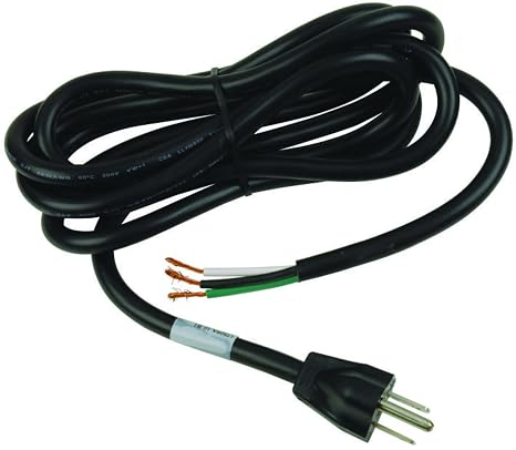 Mains Power Cord, NEMA 5-15P, Free End, 8 ft, 2.44 m, Black