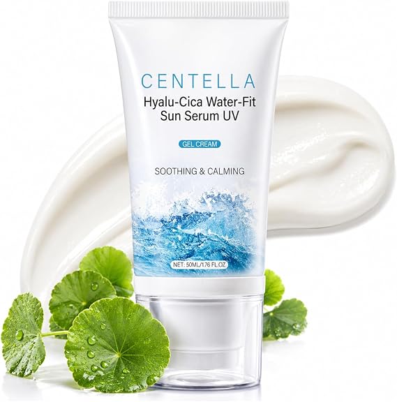 Madagas-car Centella Sunscreen SPF 50+, Hyalu-Cica Water-Fit face sunscreen,Lightweight spf 50 sunscreen,Non-Greasy & No White Cast, Vegan Korean Sunscreen,Hydrating UV Protection,50ml