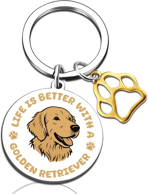 Golden Retriever Gifts Golden Retriever Keychain for Women Men