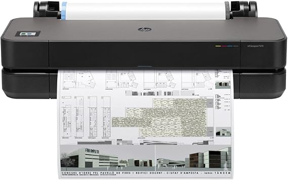 HP DesignJet T210 Large Format 24-inch Plotter Printer, Care Pack (8AG32H)