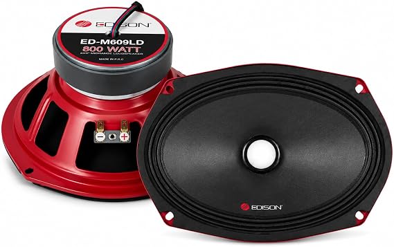 Edison ED-M609LD 6x9 Oval Midrange Hoparlör, 120 Watt RMS, 800 Watt Maksimum, 90 Hz–8 kHz, 7 Renk RGB LED