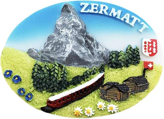 Zermatt Switzerland 3D Fridge Magnet Souvenir Gift,Handmade Home & Kitchen Decoration Zermatt Refrigerator Magnet Collection