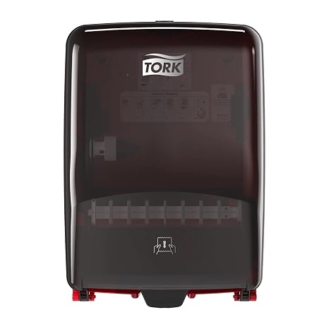 Tork Wall-Mounted Paper Towel Dispenser Washstation Black/Red W6, 651220