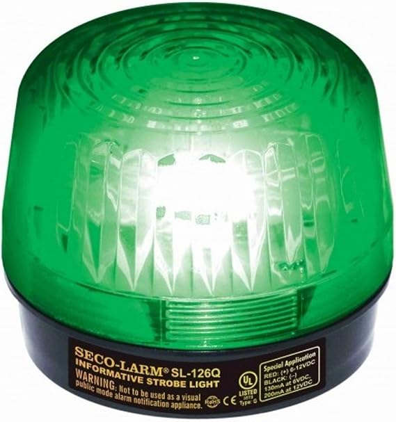 Seco-Larm Enforcer Xenon Strobe Light, 24VDC, Green Lens (SL-126-A24Q/G) by Seco-Larm