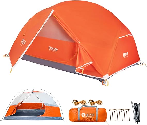 Camping Tent 1/2 Person Tents Windproof Portable Adults Tents for Camping Hiking Backpacking Traveling Easy Set up
