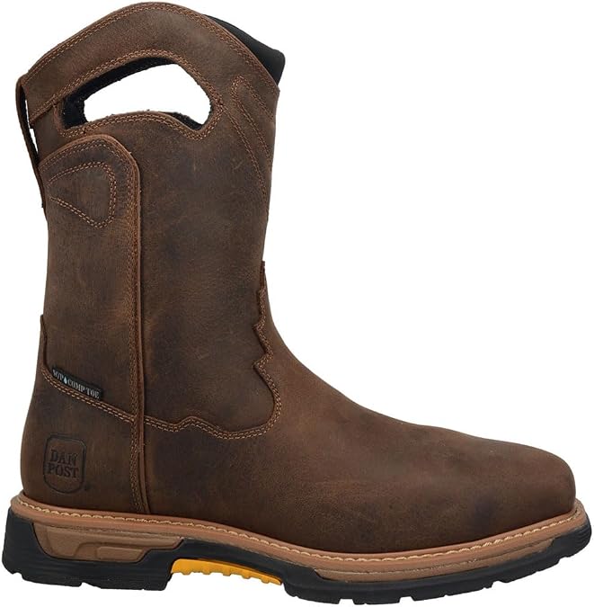 Dan Post Mens Warrior 11 Inch Waterproof Square Toe Work Safety Shoes Casual - Brown