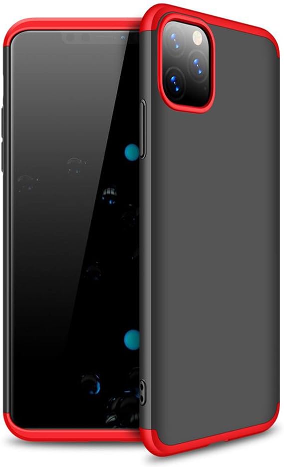 Microsonic Apple iPhone 11 Pro (5.8'') için Kılıf Double Dip 360 Protective Siyah Kırmızı [iPhone 11 Pro ile Uyumlu Kılıf - Kırmızı]