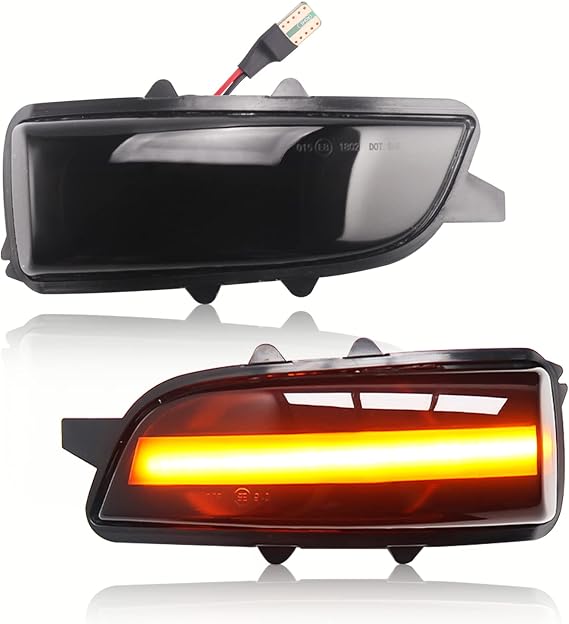 Dynamic LED Indicators Turn Signal Lights Side Maker Mirror Sequential Lamp Compatible with Volvo C30 C70 S40 V40 V50 V70 S60 S80 31111090, 31111102, 2 Pieces
