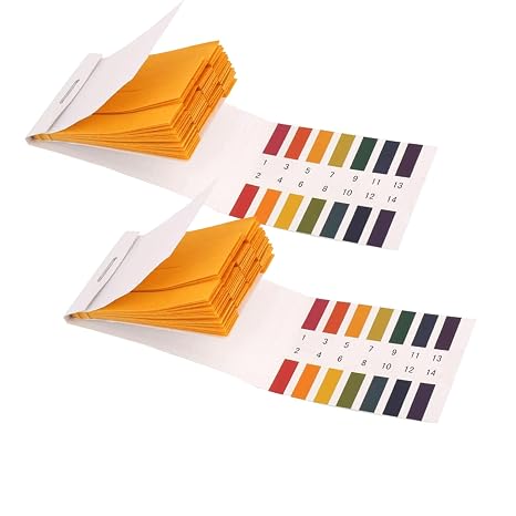 2 Pack pH Test Strips, 160 Strips pH 1-14 Universal Litmus Test Paper | for pH Soap Making Testing, Water, Wine, Saliva, Urine, Soil Testing, Pet Food, Diet pH Monitoring, Sealed Pack