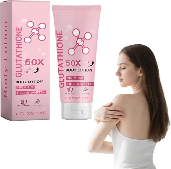 Glutathione & Niacinamide Tone Up Body Lotion - Lightweight Daily Hydrating Lotion Enriched with Glutathione 50x for All Skin Types, Scented Moisturizer for Soft Non-Greasy Skin, 100g (1 PCS)