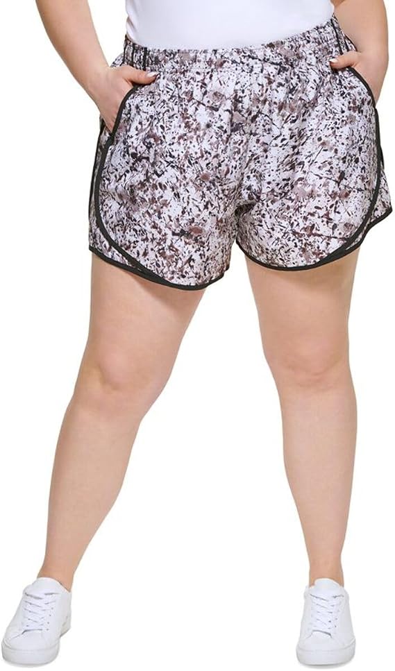 Calvin Klein Performance Plus Size Printed Running Shorts