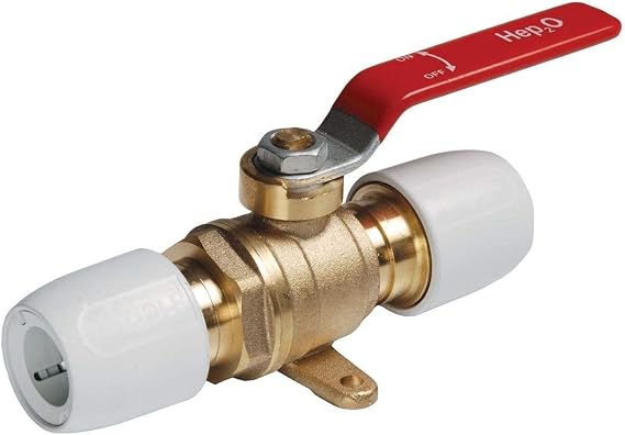 Hep2O 15mm Hot & Cold Brass Lever Ball Valve