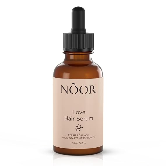 NOOR HAIR Growth Serum From African Olives, for Women and Hair Loss Treatment for Frizzy and Damaged, For Thicker and Healthier- Natural Vitamins Argan Oil