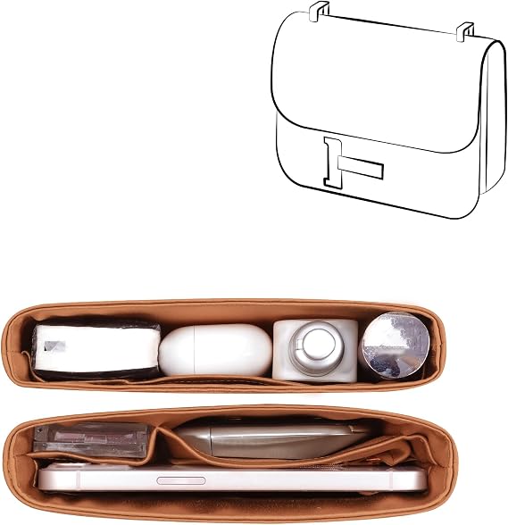 Fits for Constance C24 Bag Insert, Premium Silk Purse Organizer Insert, Smooth Touch & Lightweight,Luxury Handbag Organizer with Gift Box Fits For
