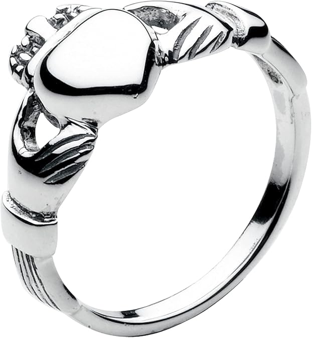 Heritage Women's Sterling Silver Celtic Irish Claddagh Ring