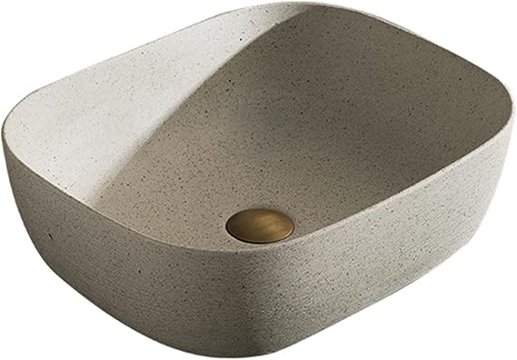 Vessel Sink Vessel Vanity Sink Porcelain Ceramic Vessel Bathroom Sink, Vessel Sink Spotted Marbling Rectangle Above Counter Porcelain Ceramic Vessel Vanity Sink Art Basin Bathroom Sink Ceramic Small S