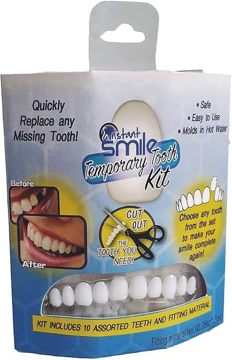 Teeth Socket Beauty Denture Denture Tooth Cover Temporary Tooth Kit Silicone Simulated Dental White Top and Bottom Denture Imitation Props Teeth Whitening Denture Stick Fake Teeth Upper Cosmetic Veneer